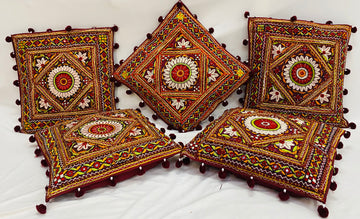Kutchhi Pako Handwork Cushion Cover( Set of 5 pcs)