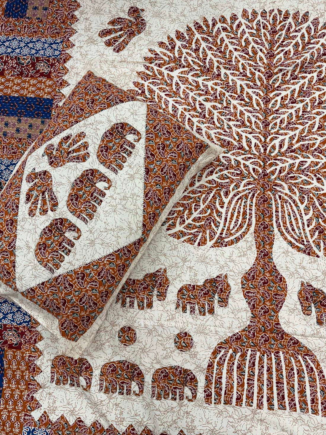 Life Of Tree Patchwork Print Single Bedsheet