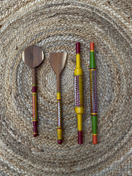Lacquer Art Kitchen Set –(Set of 4 pcs)