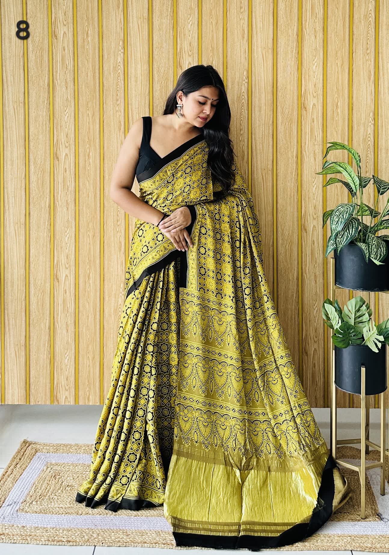 Ajarakh Tissue Modal Saree RAKHIYO