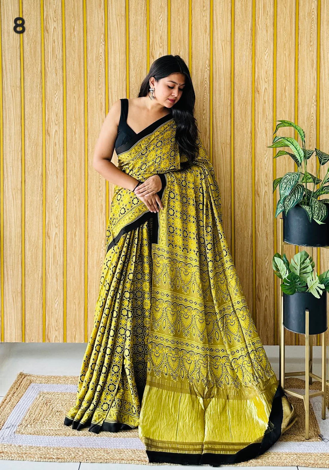 Ajarakh Tissue Modal Saree RAKHIYO