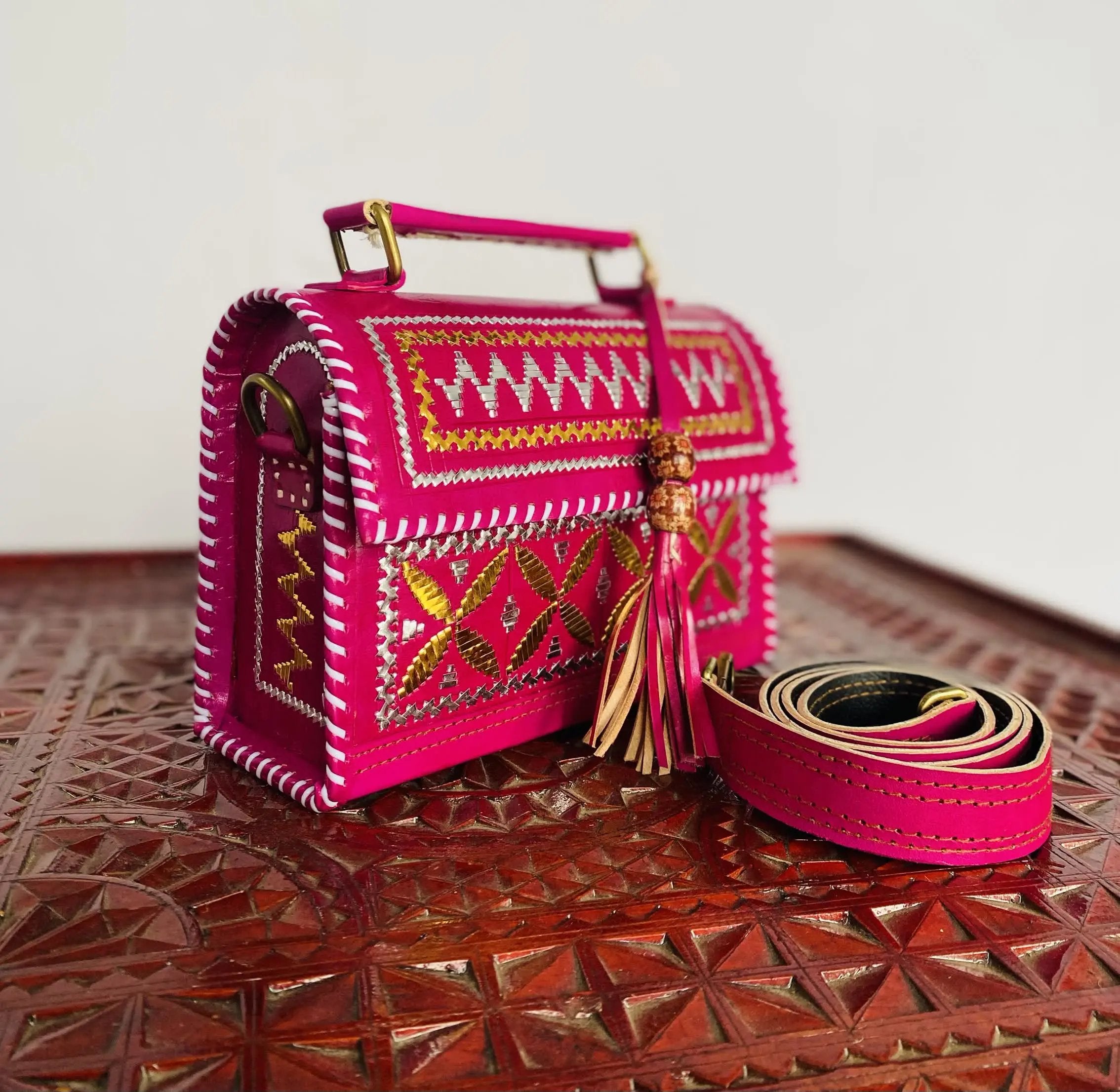 Kutchhi Pink Jari Hut - The Sling RAKHIYO